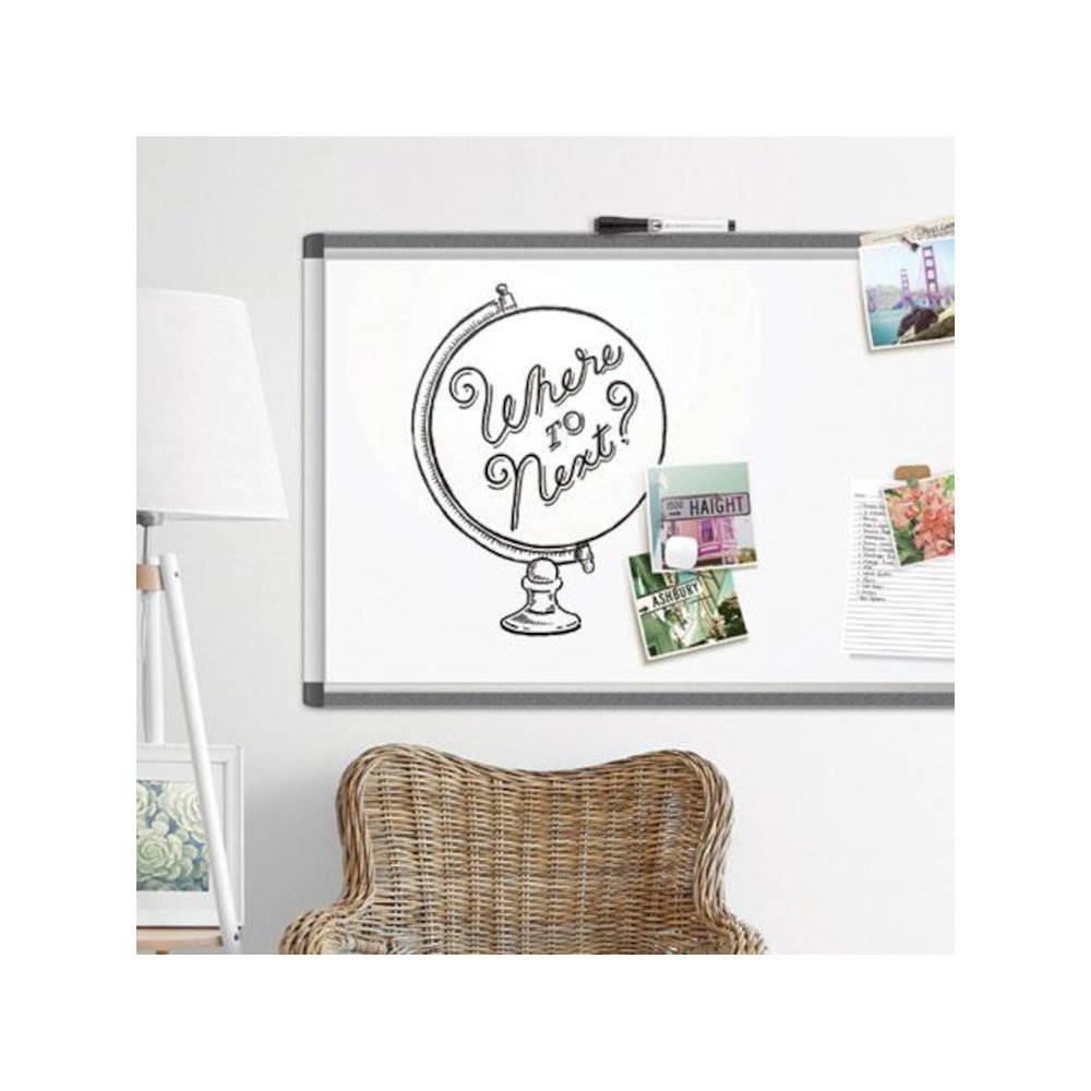 PINIT Magnetic Dry Erase Board, 72" x 48" (Actual Size: 70" x 47"), White Surface, Satin Aluminum Frame. Picture 4