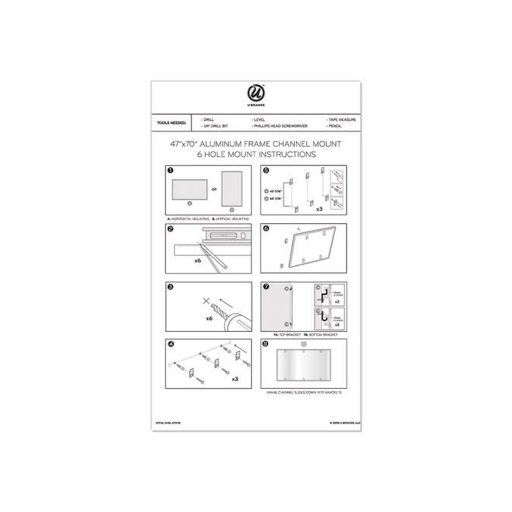 PINIT Magnetic Dry Erase Board, 72" x 48" (Actual Size: 70" x 47"), White Surface, Satin Aluminum Frame. Picture 2