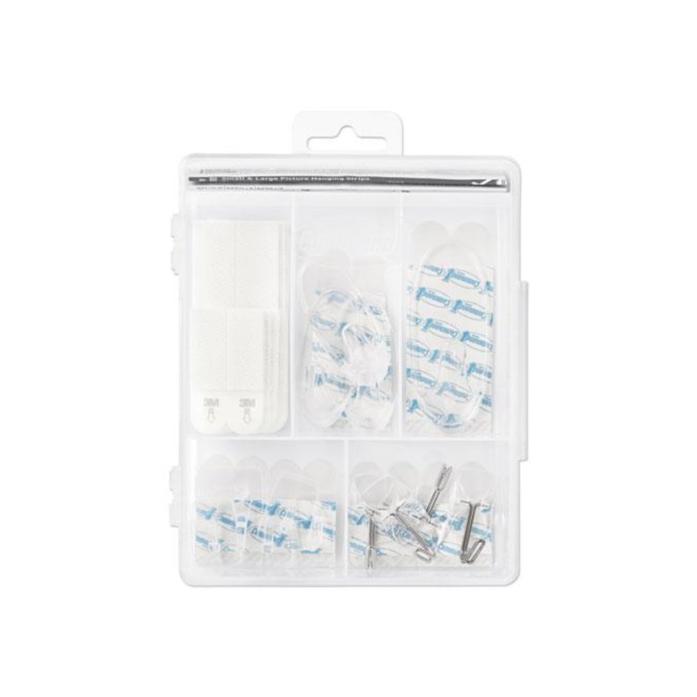 Clear Hooks and Strips, Assorted Sizes, Plastic, 0.05 lb; 2 lb; 4-16 lb Capacities, 16 Picture Strips/15 Hooks/22 Strips/Pack. Picture 4