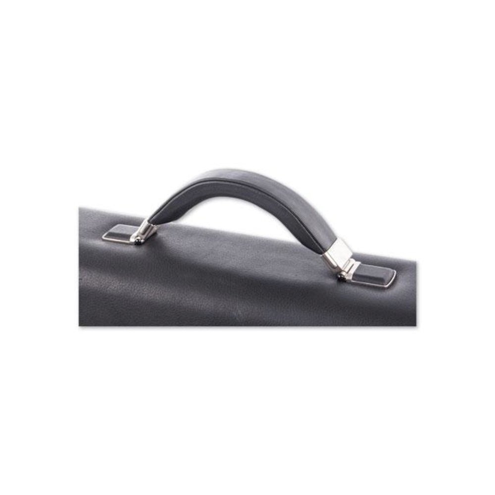 Milestone Briefcase, Fits Devices Up to 15.6", Leather, 5 x 5 x 12, Black. Picture 4