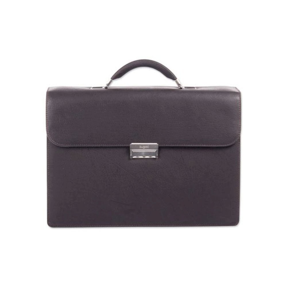 Milestone Briefcase, Fits Devices Up to 15.6", Leather, 5 x 5 x 12, Brown. Picture 7
