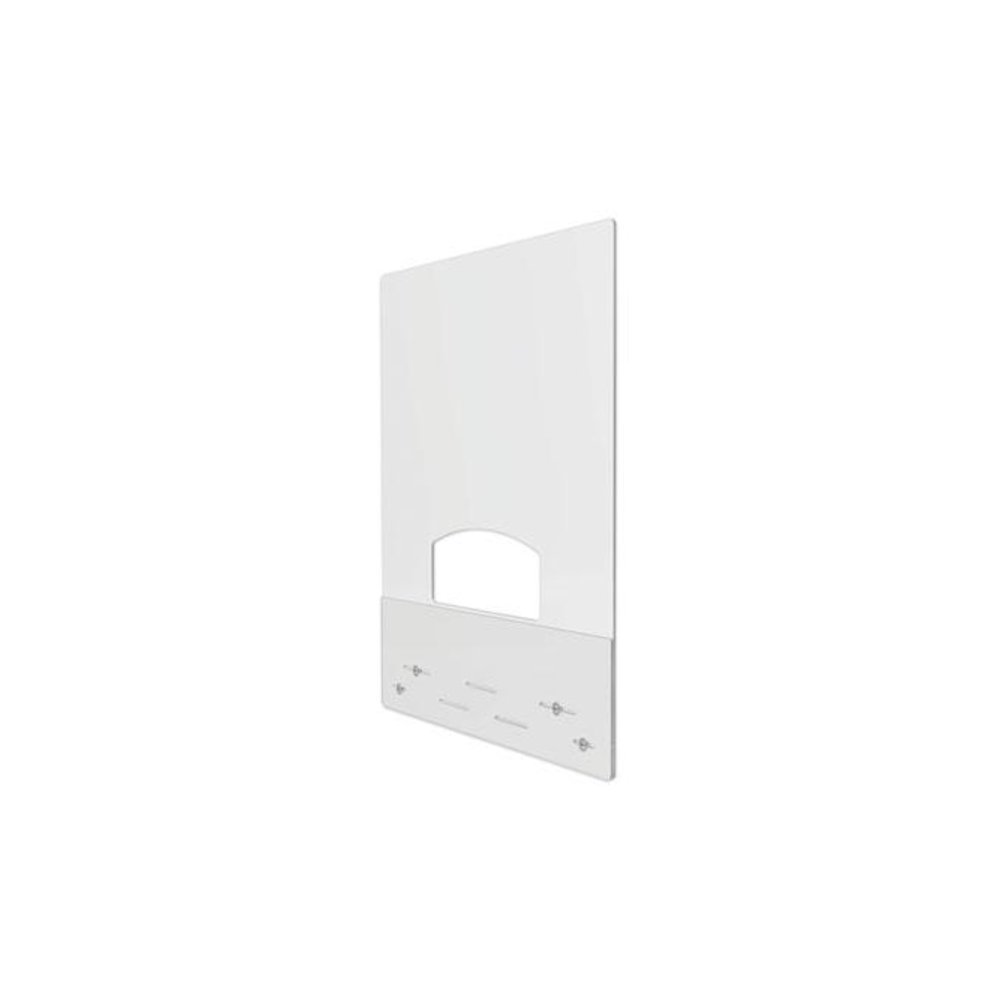Mounting Safety Barrier with Pass Thru, 31.5" x 38", Polycarbonate, Clear, 2/Carton. Picture 1