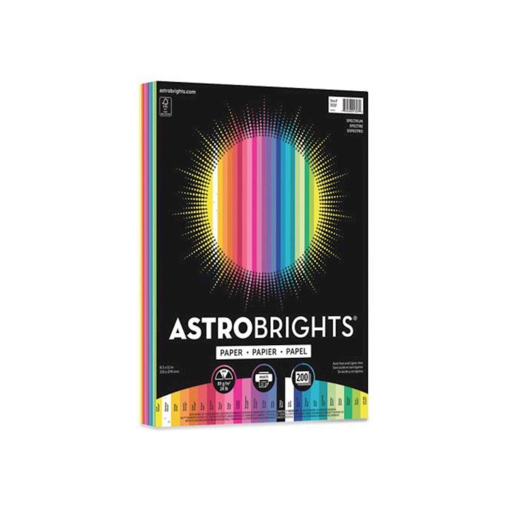 Color Paper - "Spectrum" Assortment, 24 lb Bond Weight, 8.5 x 11, 25 Assorted Spectrum Colors, 200/Pack. Picture 1
