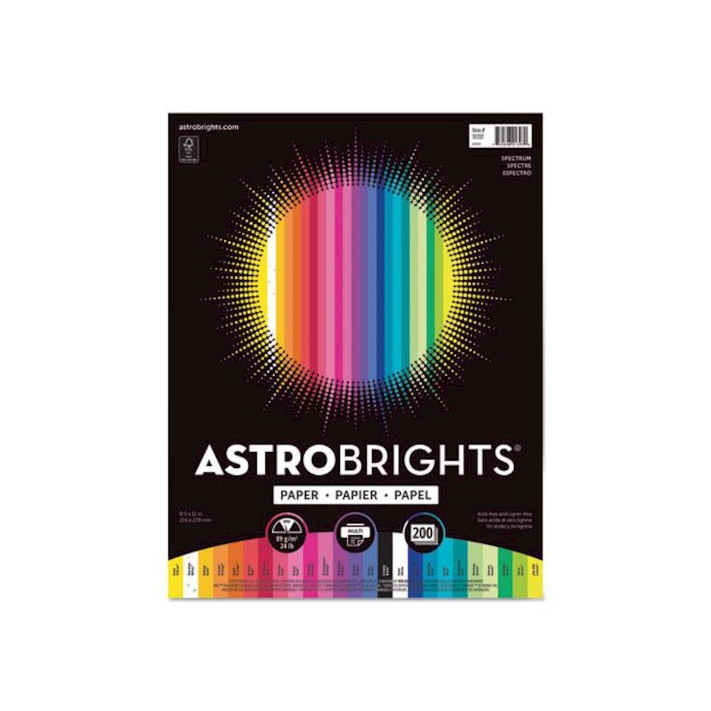 Color Paper - "Spectrum" Assortment, 24 lb Bond Weight, 8.5 x 11, 25 Assorted Spectrum Colors, 200/Pack. Picture 4