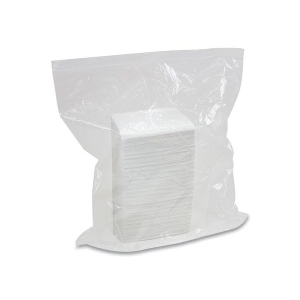 Easy Task F310 Wiper, Quarterfold, 1-Ply, 10 x 13, White, Zipper Bag, 175/Bag, 6 Bags/Carton. Picture 2