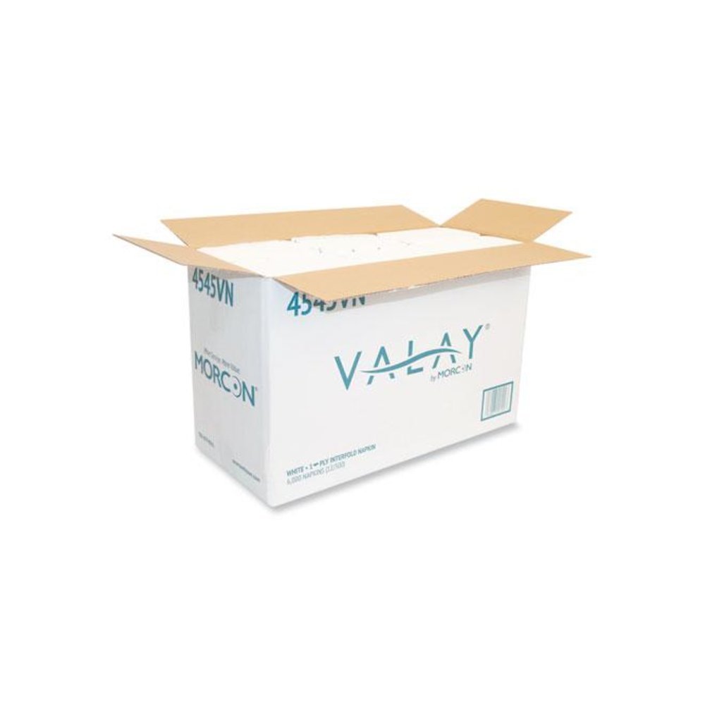 Valay Interfolded Napkins, 1-Ply, White, 6.5 x 8.25, 6,000/Carton. Picture 3
