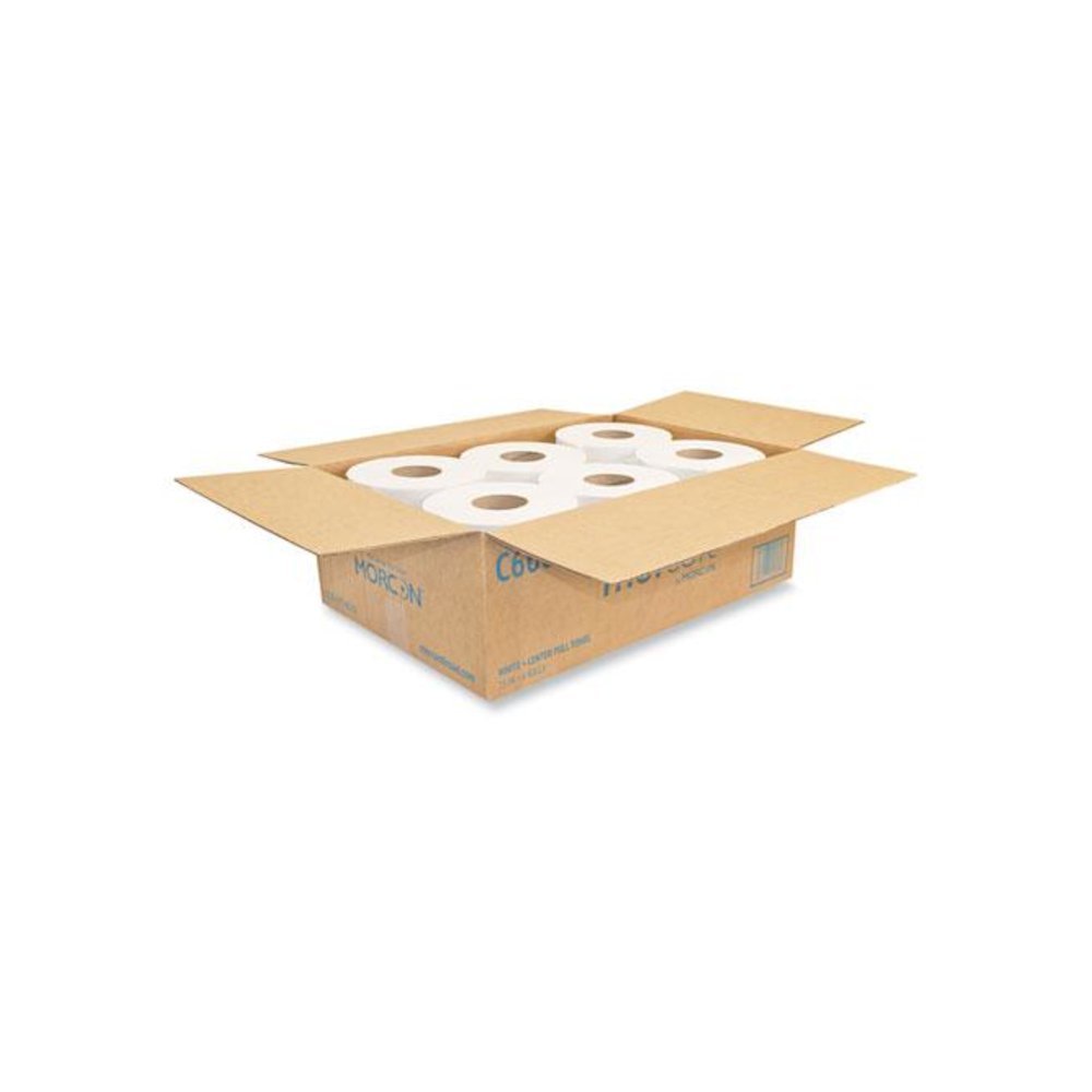 Morsoft Center-Pull Roll Towels, 2-Ply, 6.9" dia, White, 600 Sheets/Roll, 6 Rolls/Carton. Picture 5