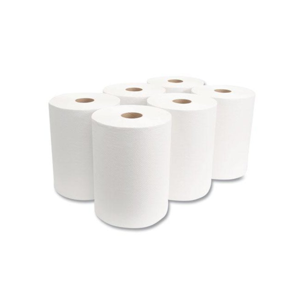 10 Inch Roll Towels, 1-Ply, 10" x 800 ft, White, 6 Rolls/Carton. Picture 4