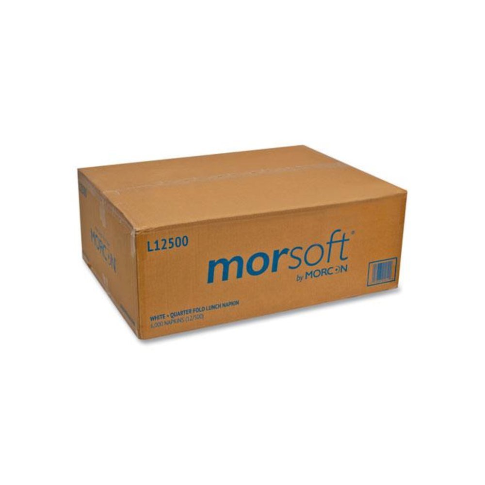 Morsoft 1/4 Fold Lunch Napkins, 1-Ply, 11.8 x 11.8, White, 6,000/Carton. Picture 2