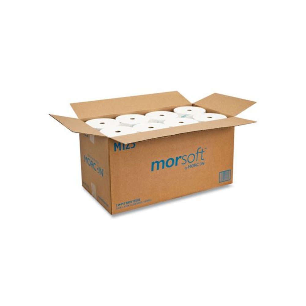 Small Core Bath Tissue, Septic Safe, 1-Ply, White, 2,500 Sheets/Roll, 24 Rolls/Carton. Picture 2