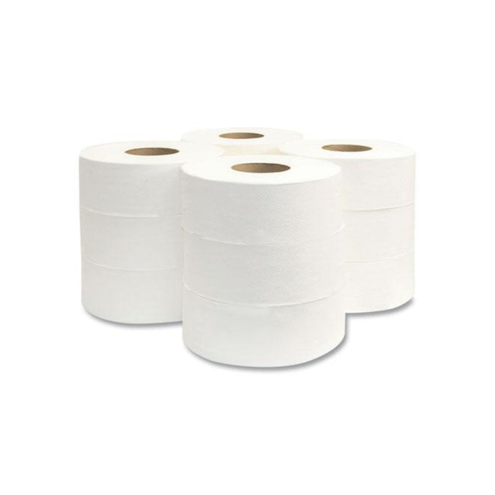 Jumbo Bath Tissue, Septic Safe, 2-Ply, 3.3" x 625 ft, White, 12 Rolls/Carton. Picture 4