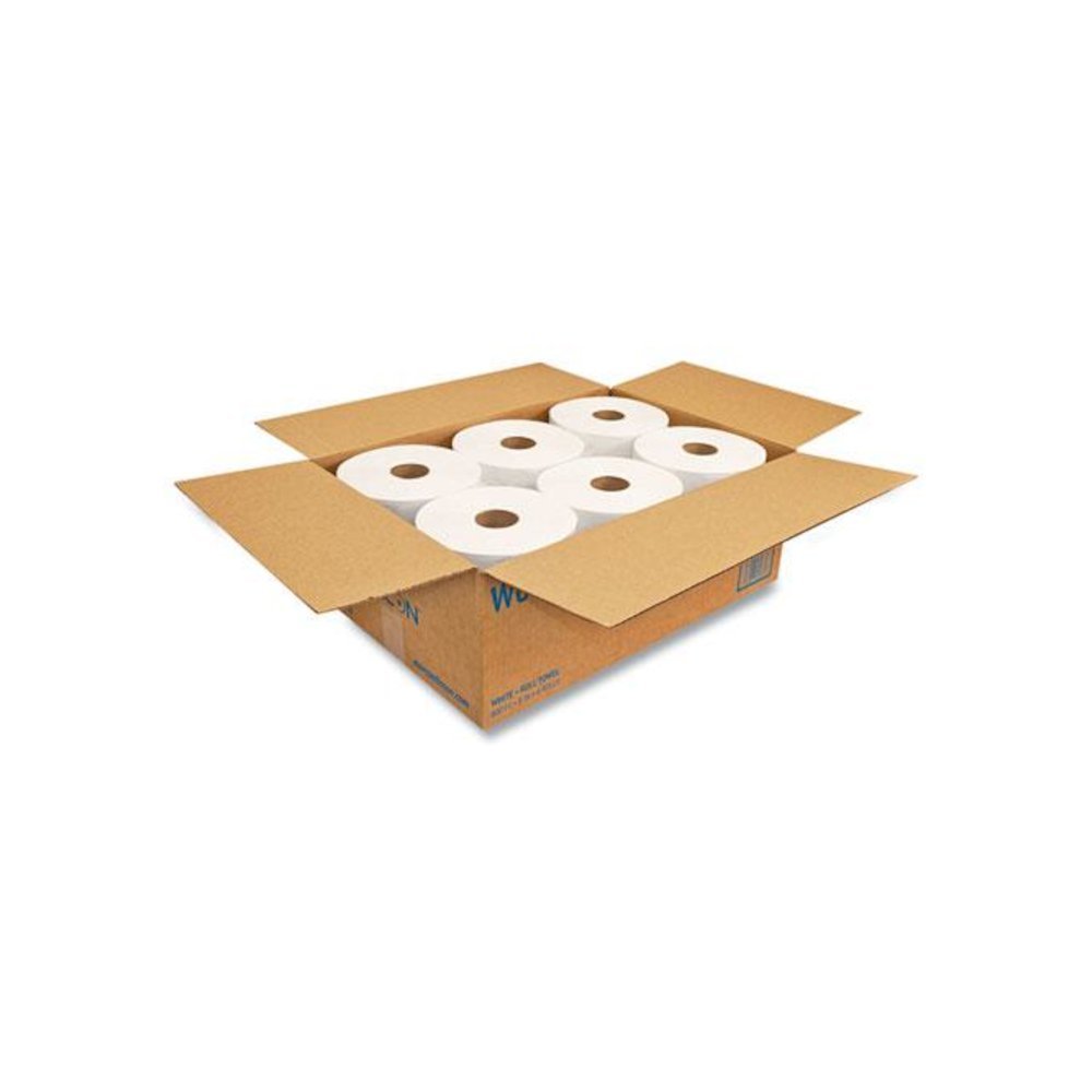 Morsoft Universal Roll Towels, 1-Ply, 8" x 800 ft, White, 6 Rolls/Carton. Picture 3