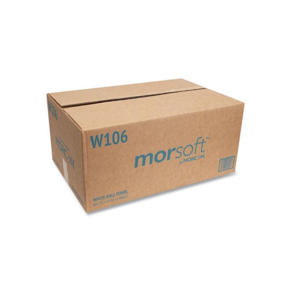 10 Inch Roll Towels, 1-Ply, 10" x 800 ft, White, 6 Rolls/Carton. Picture 6