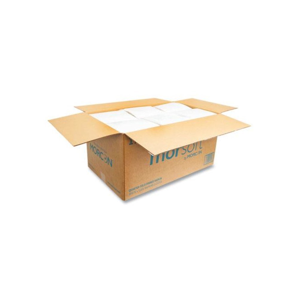 Morsoft Dinner Napkins, 1-Ply, 16 x 16, White, 250/Pack, 12 Packs/Carton. Picture 3
