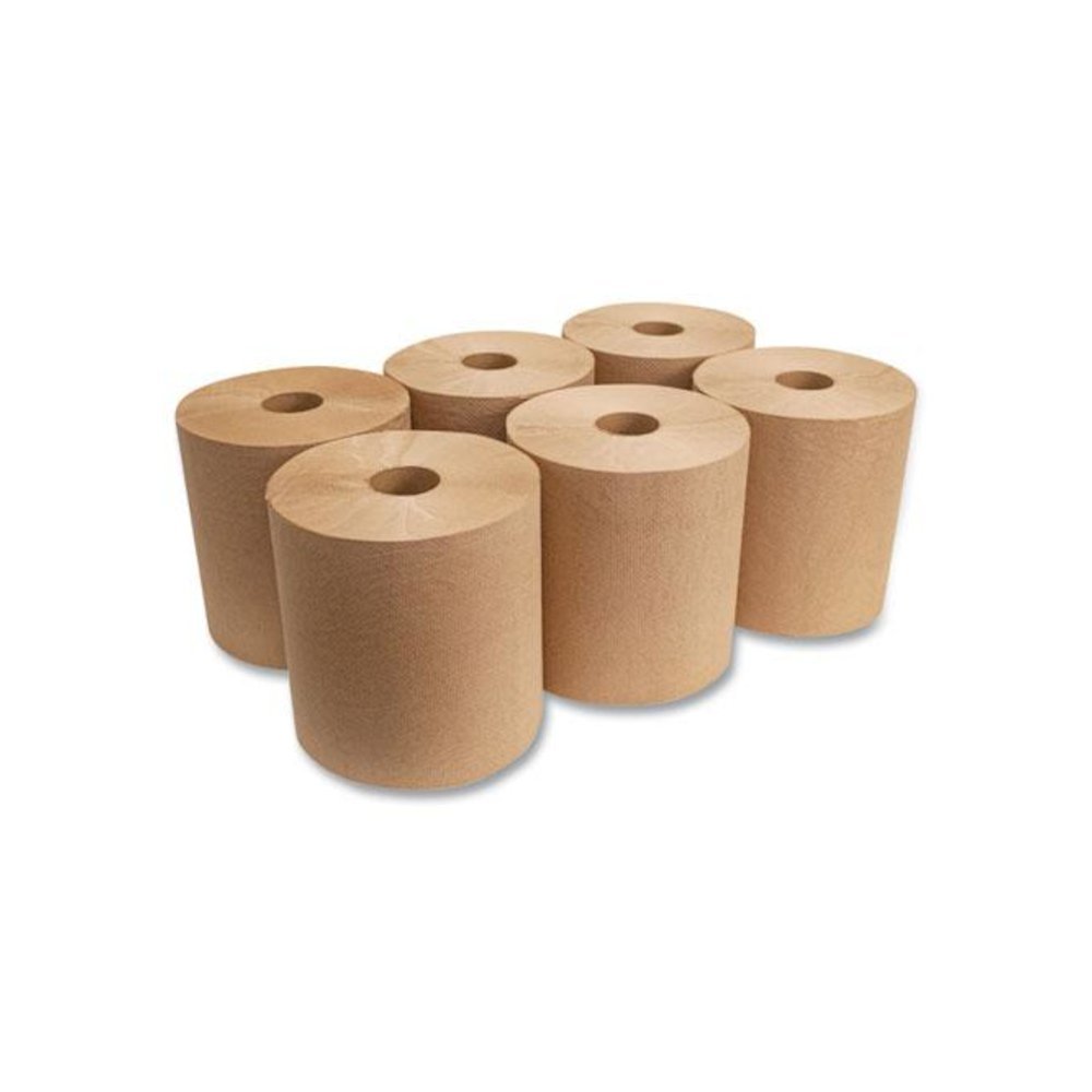 Morsoft Universal Roll Towels, 1-Ply, 8" x 800 ft, Brown, 6 Rolls/Carton. Picture 4