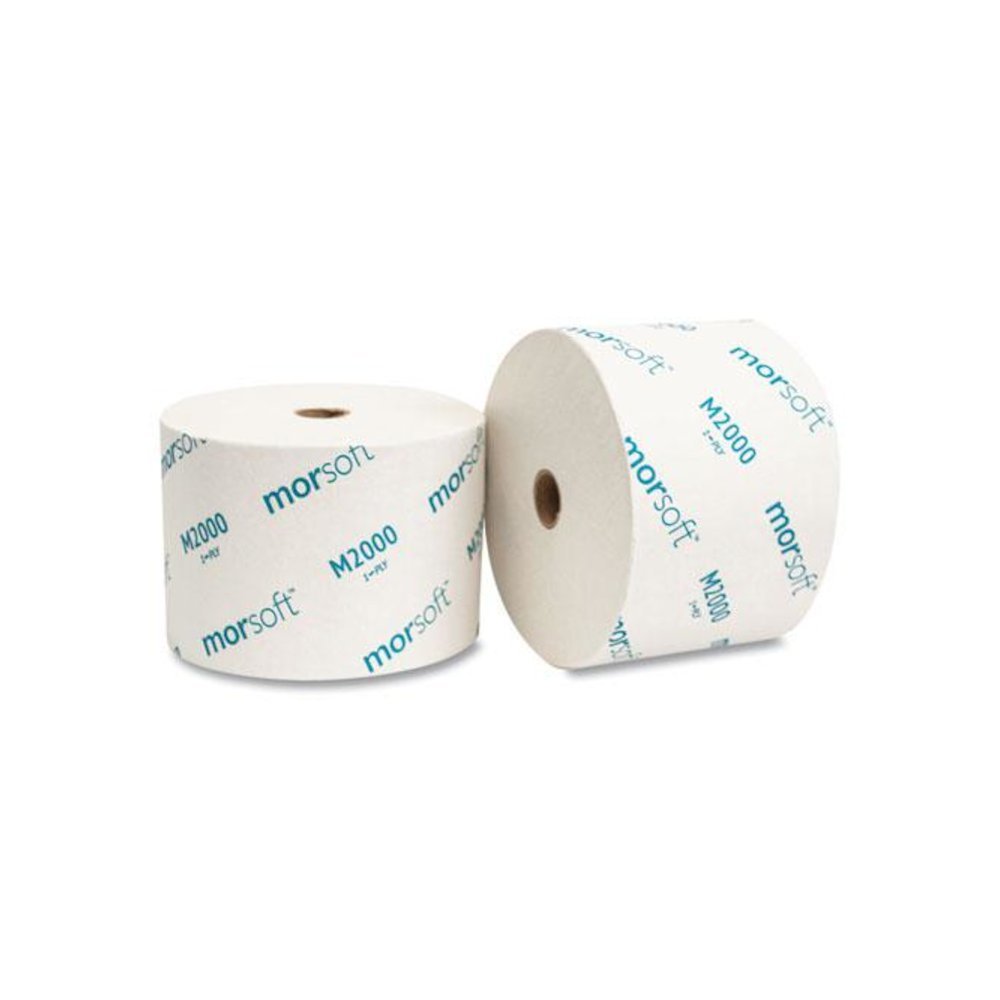 Small Core Bath Tissue, Septic Safe, 1-Ply, White, 2,000 Sheets/Roll, 24 Rolls/Carton. Picture 3