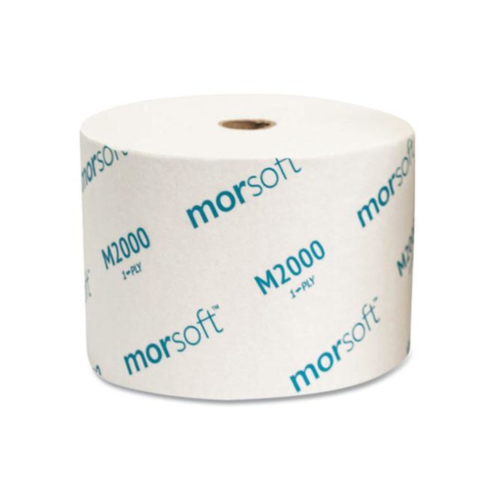 Small Core Bath Tissue, Septic Safe, 1-Ply, White, 2,000 Sheets/Roll, 24 Rolls/Carton. Picture 4