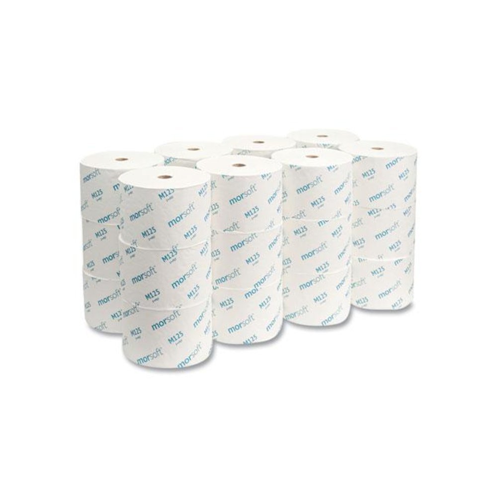 Small Core Bath Tissue, Septic Safe, 1-Ply, White, 2,500 Sheets/Roll, 24 Rolls/Carton. Picture 3