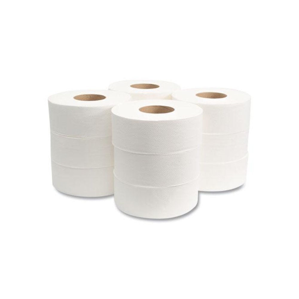 Jumbo Bath Tissue, Septic Safe, 2-Ply, 3.3" x 500 ft, White, 12 Rolls/Carton. Picture 4