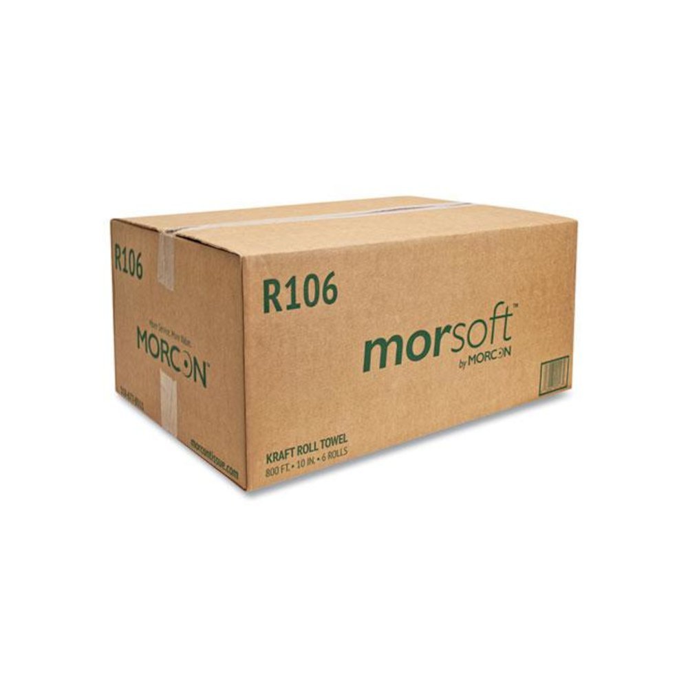 10 Inch Roll Towels, 1-Ply, 10" x 800 ft, Kraft, 6 Rolls/Carton. Picture 3