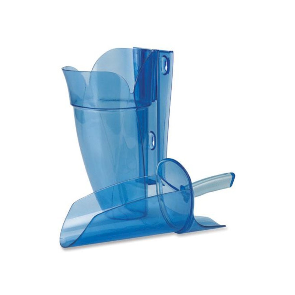 Saf-T-Scoop and Guardian System for Ice Machines, 64 oz to 86 oz Ice Scoop, Transparent Blue. Picture 1