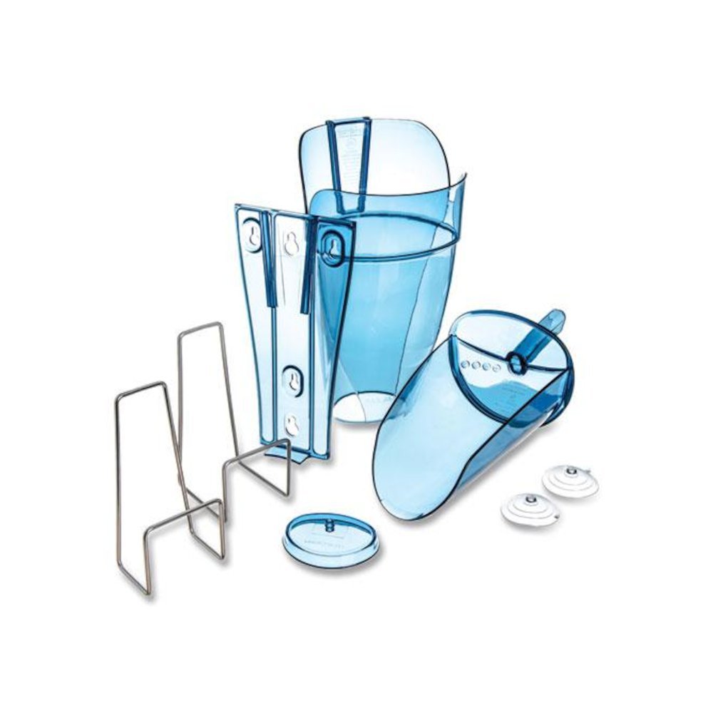 Saf-T-Scoop and Guardian System for Ice Machines, 64 oz to 86 oz Ice Scoop, Transparent Blue. Picture 3