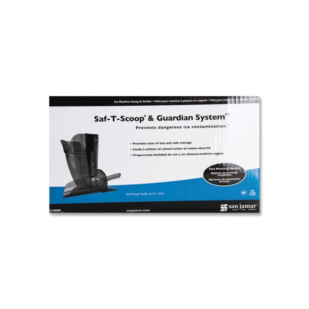 Saf-T-Scoop and Guardian System for Ice Machines, 64 oz to 86 oz Ice Scoop, Transparent Blue. Picture 9