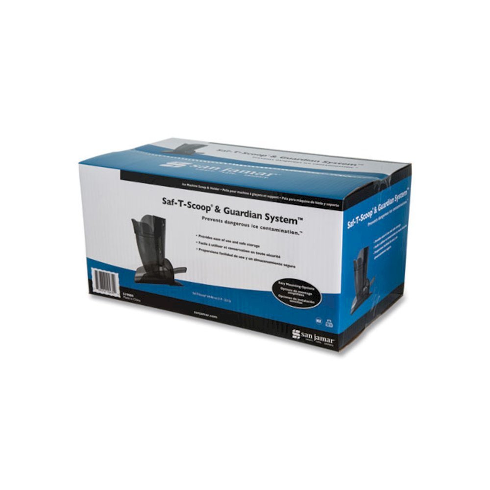 Saf-T-Scoop and Guardian System for Ice Machines, 64 oz to 86 oz Ice Scoop, Transparent Blue. Picture 10