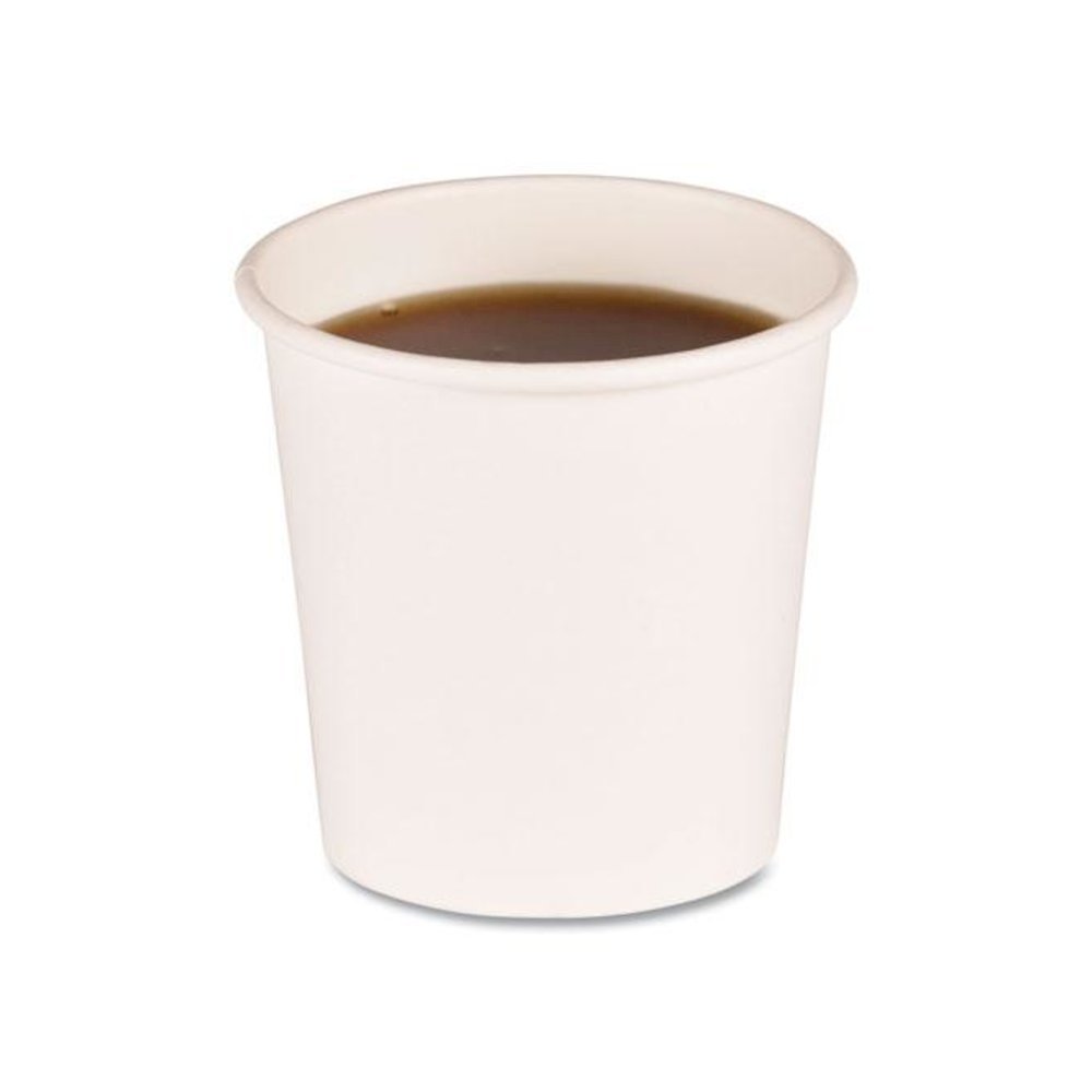 Paper Hot Cups, 4 oz, White, 50/Sleeve, 20 Sleeves/Carton. Picture 1