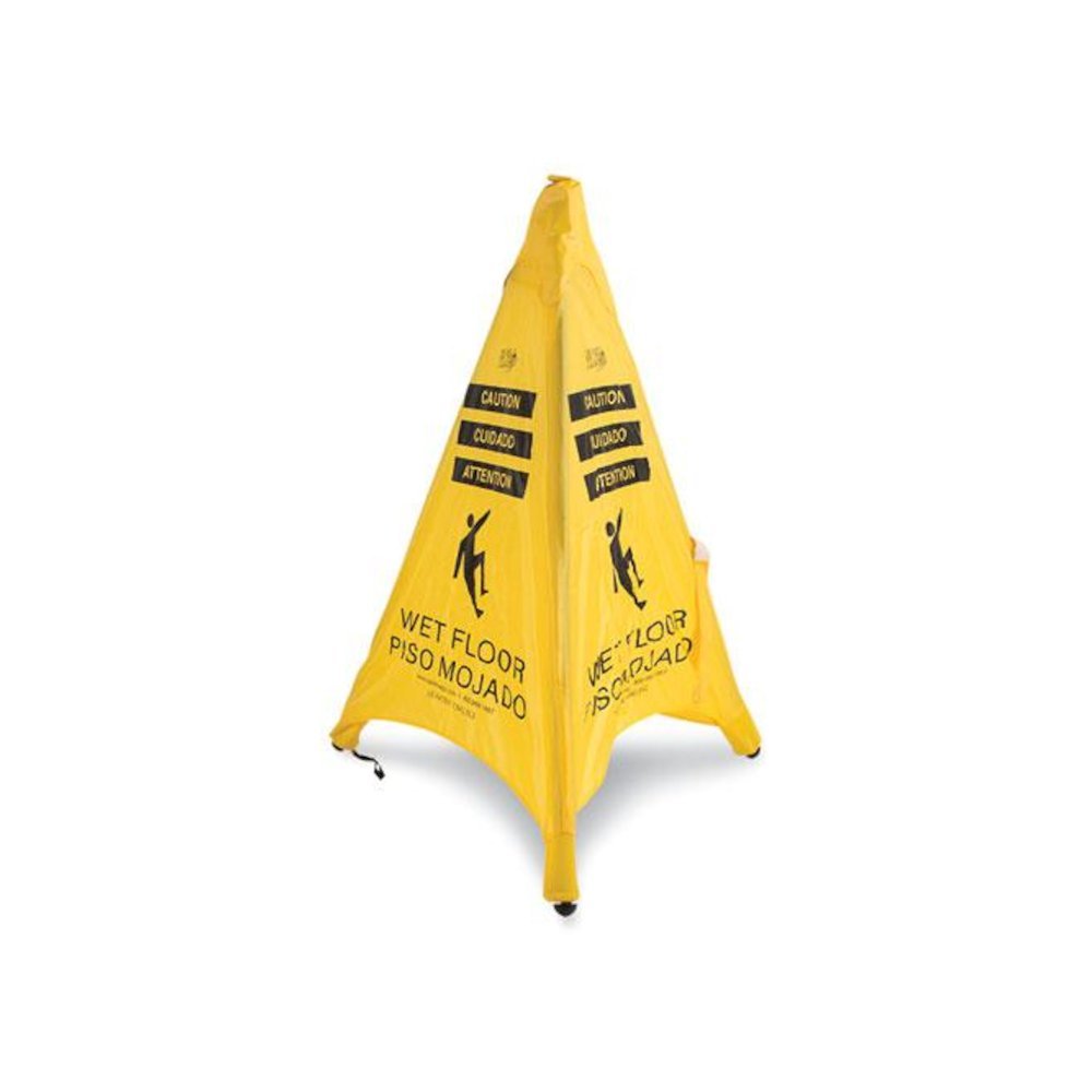 Pop Up Safety Cone, 3 x 2.5 x 30, Yellow. Picture 2