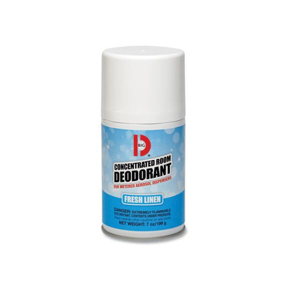 Metered Concentrated Room Deodorant, Fresh Linen, 7 oz Aerosol Spray, 12/Box. Picture 1