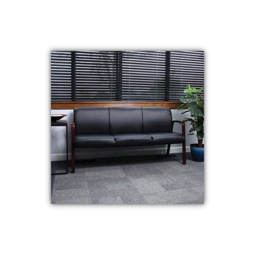 Alera Reception Lounge WL Series 3-Seat Sofa, 65.13" x 26.13" x 33", Black. Picture 7