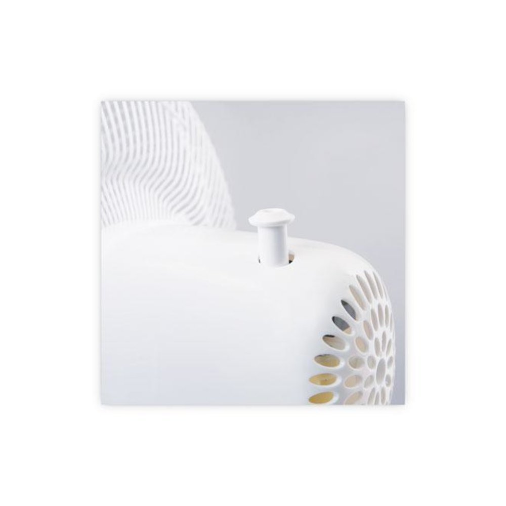 12" 3-Speed Oscillating Desk Fan, Plastic, White. Picture 6
