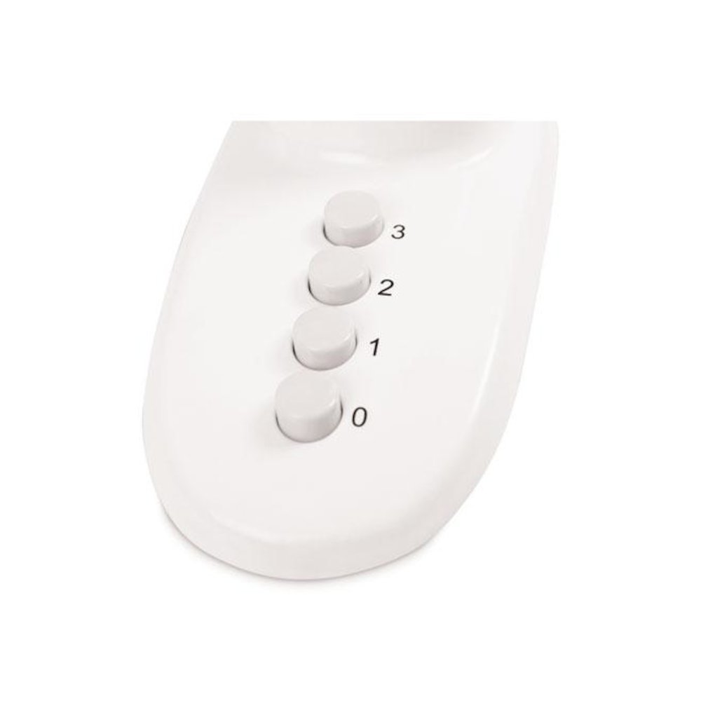 12" 3-Speed Oscillating Desk Fan, Plastic, White. Picture 5