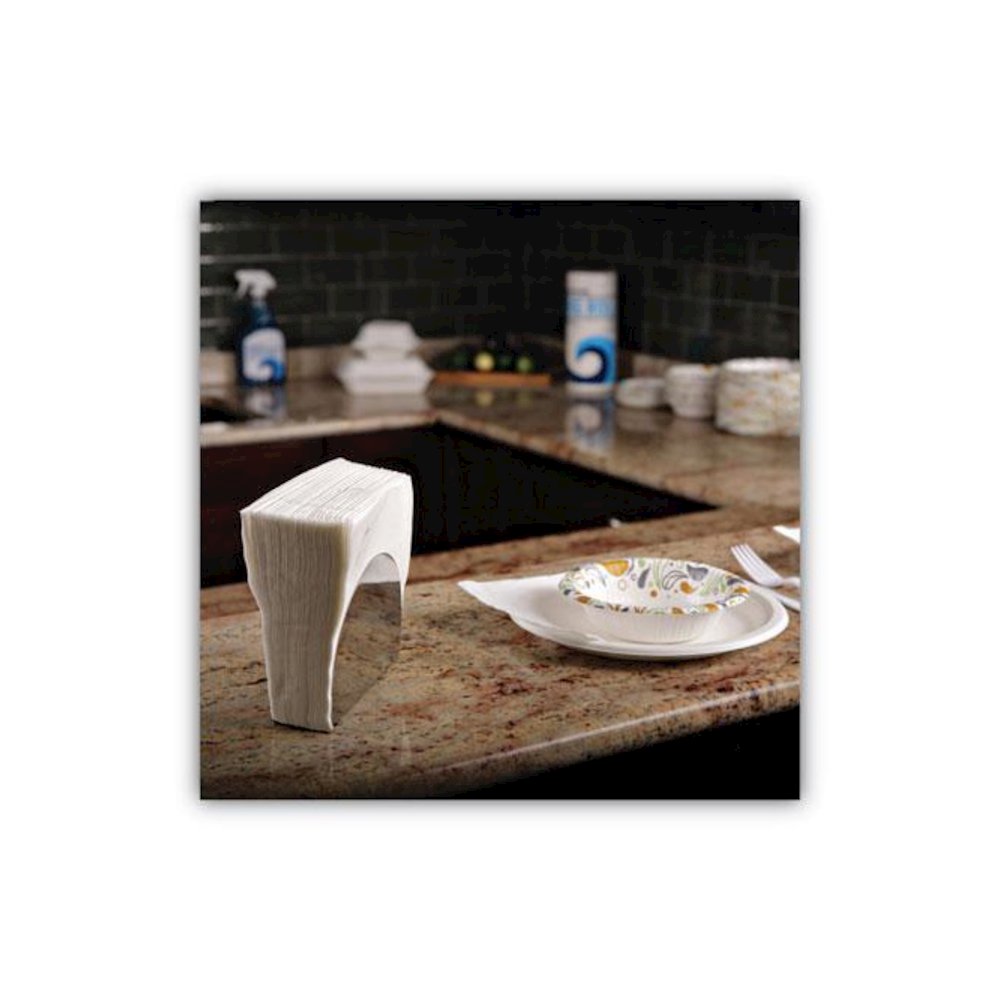 1/4-Fold Lunch Napkins, 1-Ply, 11.8 x 11.2, White, 6,000/Carton. Picture 5
