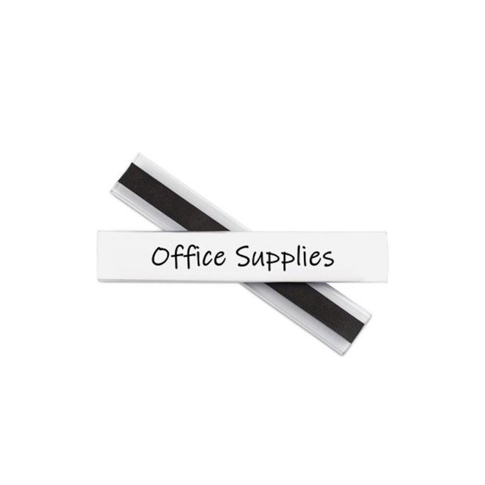 Clear Magnetic Label Holders, Side Load, 6 x 1, 10/Pack. Picture 1