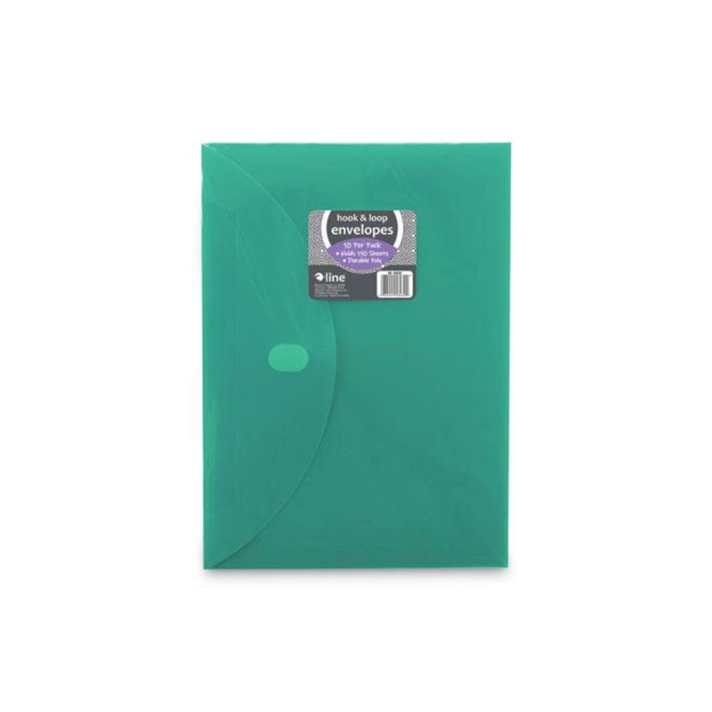 Reusable Poly Envelope, Hook/Loop Closure, 8.5 x 11, Assorted Colors, 10/Pack. Picture 4