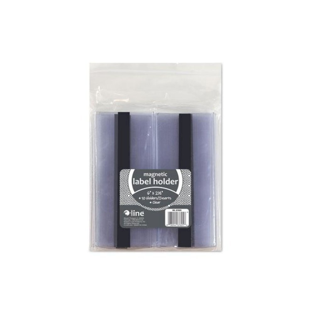 Clear Magnetic Label Holders, Side Load, 6 x 2.5, 10/Pack. Picture 3