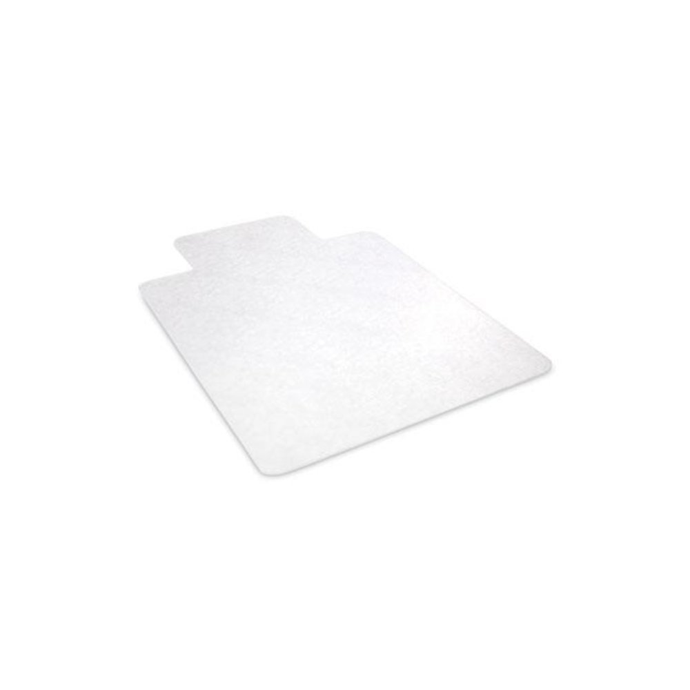 EconoMat Non-Studded All Day Use Chair Mat for Hard Floors, Rectangular with Lip, 46" x 60", Clear, Ships Flat. Picture 5