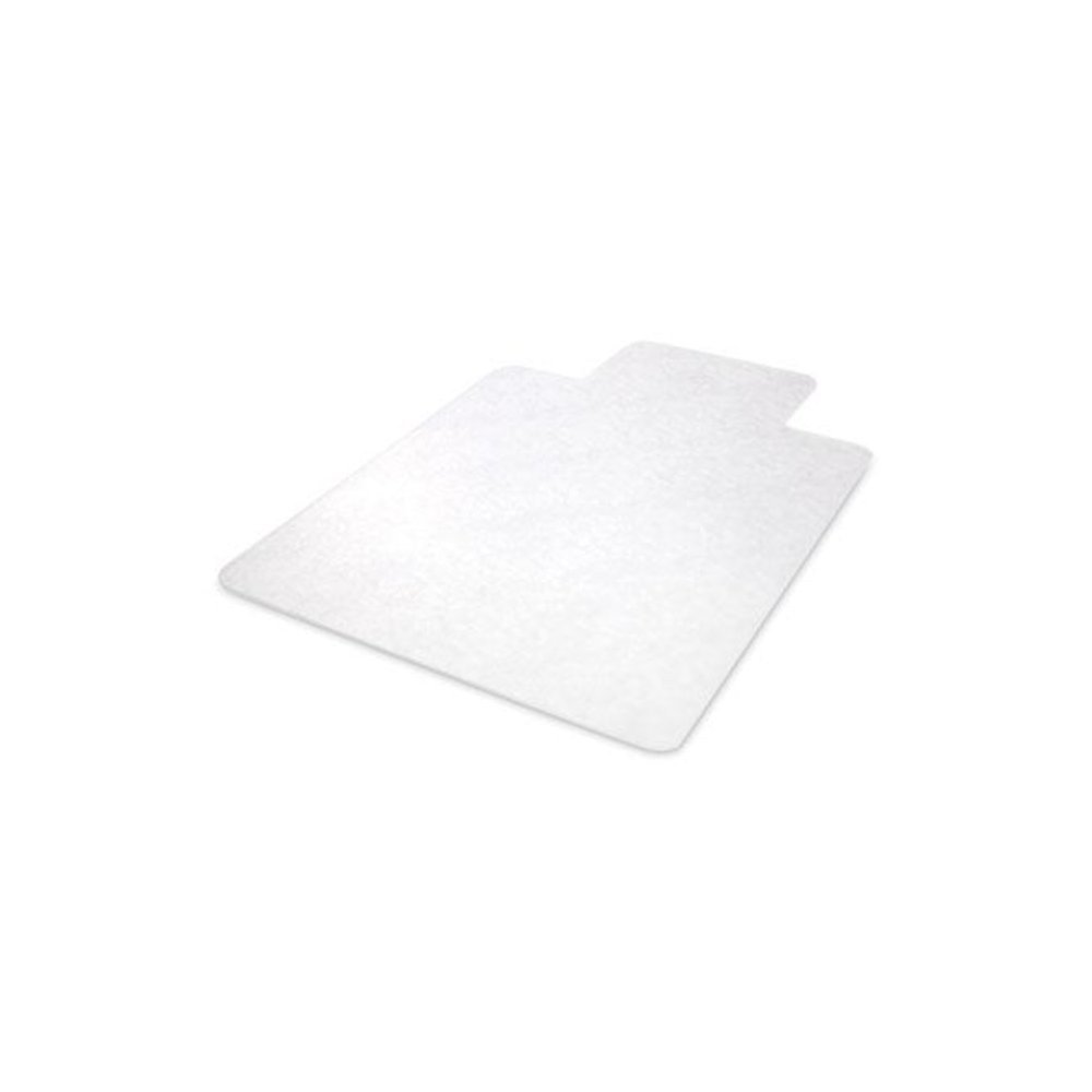 EconoMat Non-Studded All Day Use Chair Mat for Hard Floors, Rectangular with Lip, 46" x 60", Clear, Ships Flat. Picture 6