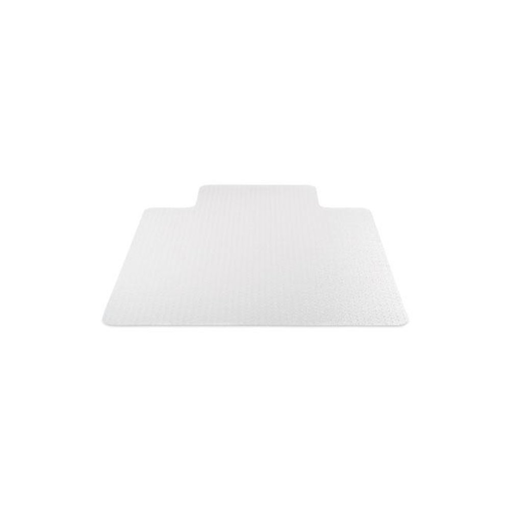 SuperMat Frequent Use Chair Mat for Medium Pile Carpeted Floors, Rectangular with Wide Lip, 46" x 60", Clear, Ships Flat. Picture 6
