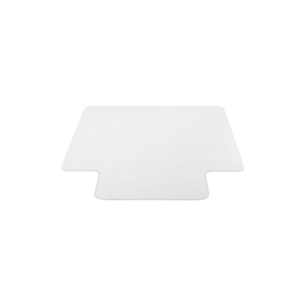 SuperMat Frequent Use Chair Mat for Medium Pile Carpeted Floors, Rectangular with Wide Lip, 46" x 60", Clear, Ships Flat. Picture 7