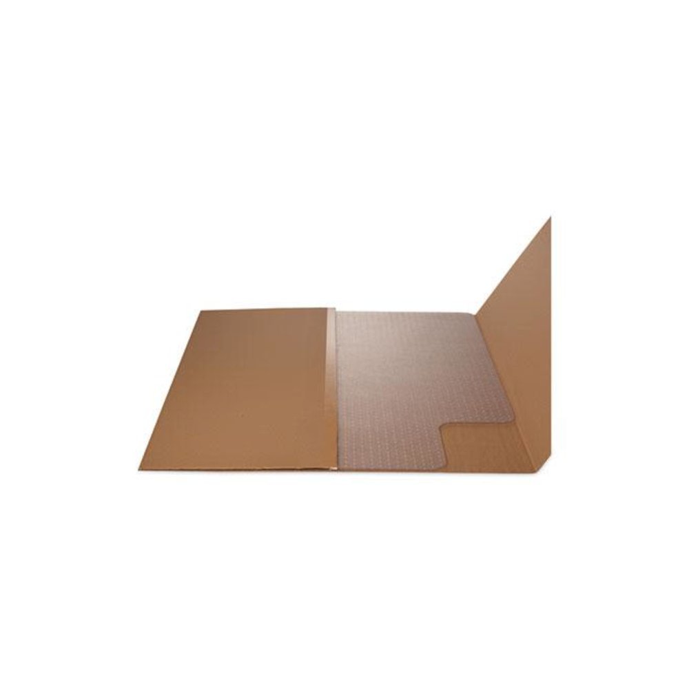 SuperMat Frequent Use Chair Mat for Medium Pile Carpeted Floors, Rectangular with Wide Lip, 46" x 60", Clear, Ships Flat. Picture 8