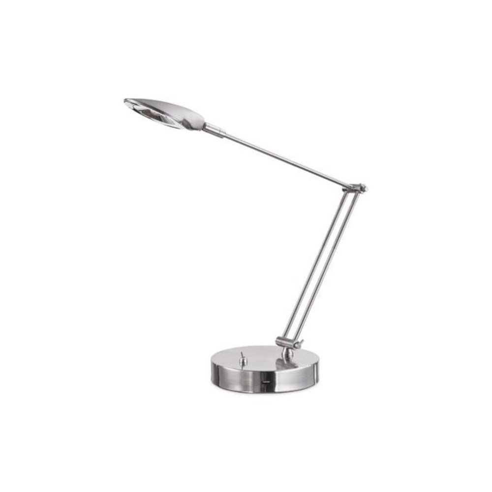 Adjustable LED Task Lamp with USB Port, 11w x 6.25d x 26h, Brushed Nickel. Picture 4