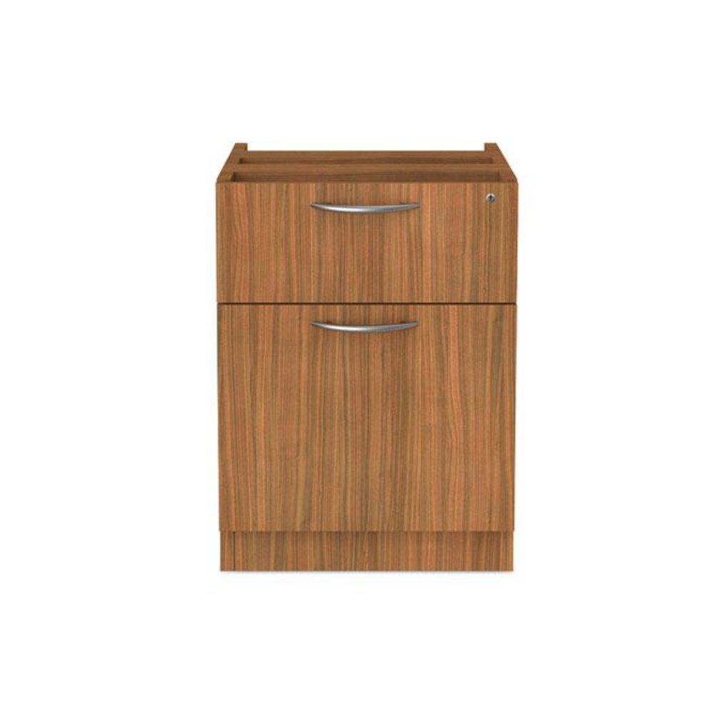 Alera Valencia Series Hanging Pedestal File, Left/Right, 2-Drawer: Box/File, Legal/Letter, Modern Walnut,15.63 x 20.5 x 19.25. Picture 1