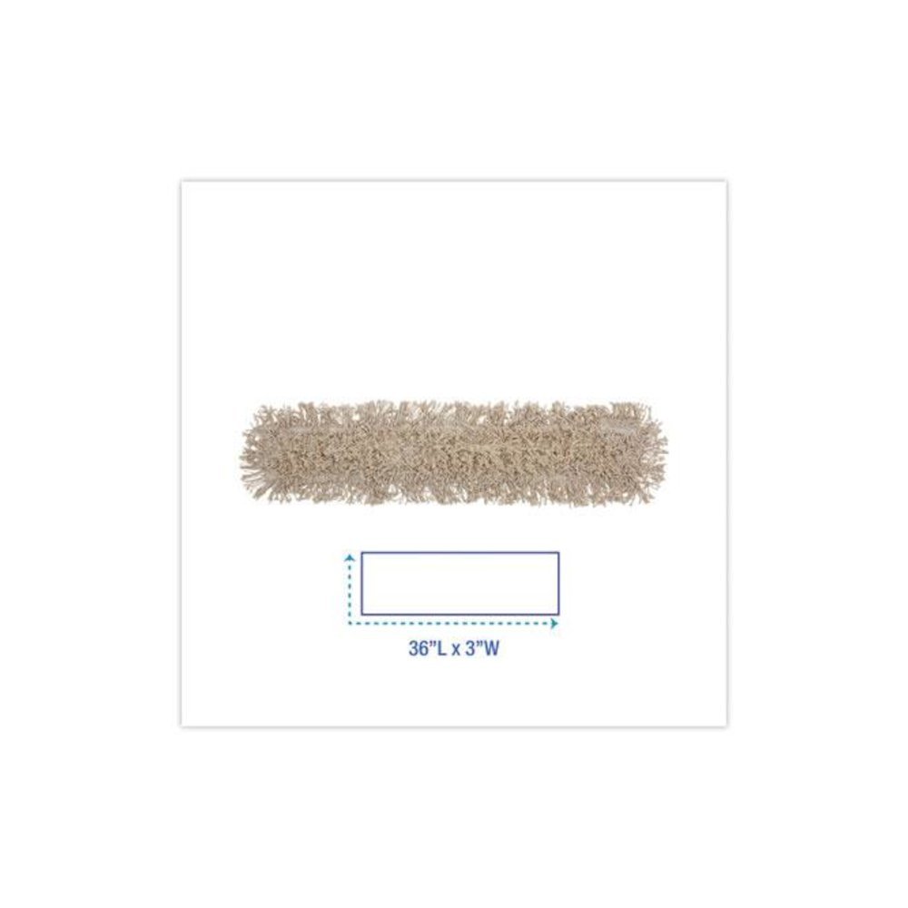 Industrial Dust Mop Head, Cotton, 36 x 3, White. Picture 2