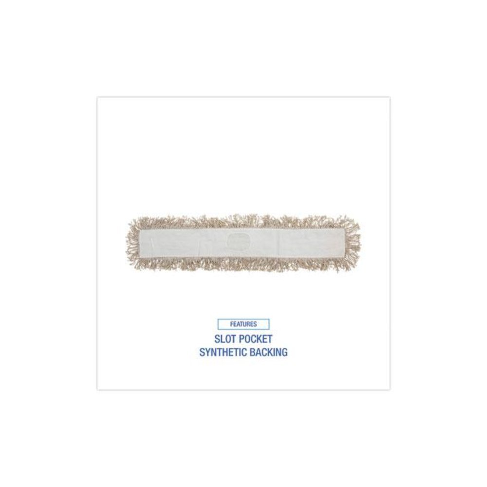 Industrial Dust Mop Head, Cotton, 36 x 3, White. Picture 3