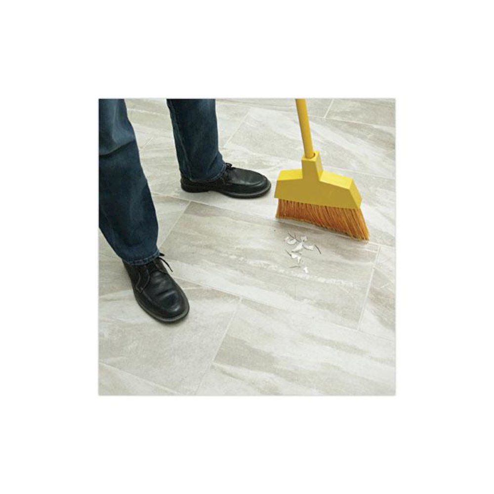 Corn Fiber Angled-Head Lobby Brooms, 55" Length, Yellow, 12/Carton. Picture 5