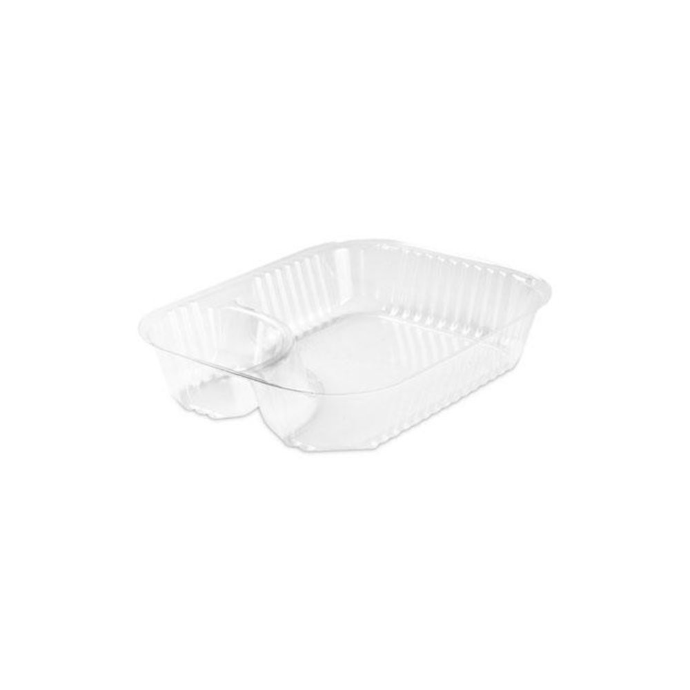 ClearPac Large Nacho Tray, 2 Compartments, 3.3 oz, 6.2 x 6.2 x 1.6, Clear, Plastic, 500/Carton. Picture 2