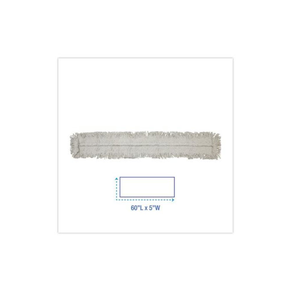 Disposable Dust Mop Head, Cotton, Cut-End, 60 x 5. Picture 2